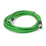 WTIXWMKTN M12 4 Pin D Code Male to Ethernet Cable Aviation Plug Communication Industrial Connection Line for Encoder Automation PLC Network CAT5e Flexible Shield Waterproof 32.8ft/10Meter(65.6ft)