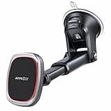 APPS2Car Magnetic Phone Mount, Dashboard Windshield Suction Cup Car Phone Holder Phone Mount with 6 Strong Magnets, Adjustable Telescopic Arm, Compatible with iPhone/Air/Pro/Max/All Smart Phones