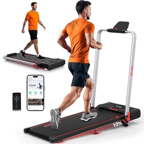 WENOKER Walking Pad Treadmill, Under Desk Treadmill, Portable Treadmill for Home Office, Compact Quiet Desk Treadmill, Jogging Running Machine with Remote Control & LED Display, Installation Free