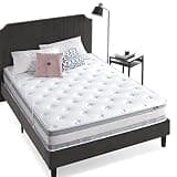2 10 Inch Green Tea Cooling Gel Memory Foam Hybrid Mattress, King, Pocket Innersprings for Motion Isolation, Mattress in A Box