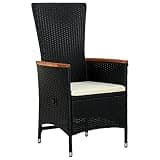 KHGPOTYU Outdoor Recliner Chair Set of 2 with Adjustable Backrest and Weather Resistant PE Rattan Frame in Beige for Garden Patio Seating