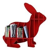 Book Shelf Bookshelf Large Capacity Standing Bookcase Cute Rabbit Shaped Book Rack Children's Room Living Room Book Shelf Decoration Use for Many Years