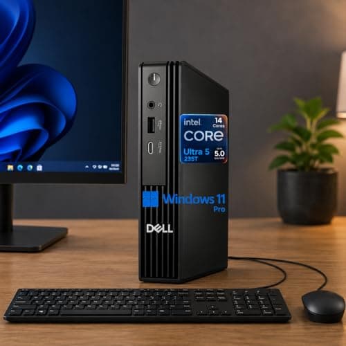 Dell Pro Micro Desktop Computer Next-Gen OptiPlex, Intel 14-Core Ultra 5 235T (Beat i7-13700T), 8GB DDR5 RAM, 512G PCIe SSD, USB-C, Wi-Fi 6E, HDMI, DP, Bluetooth 5.3, Windows 11 Pro