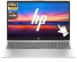 HP Touchscreen 15.6" Business Laptop Computer, Windows 11 Home Laptop 16GB RAM 512GB SSD, AMD Ryzen 7 7730U (8-Core) Processor, FHD 1920 x 1080 IPS LED Display, Numeric Keypad, HDMI, Natural Silver