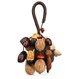 Natural Fruit Shell Percussion Instrument, Boho Hanging Shell Shaker with Rope Handle, Handmade Style Seed Pod Wall Decor for Music Room, Meditation Space, Patio, Porch and Home Decoration