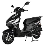 X-PRO Solara 150cc Gas Moped, Fully Automatic Street Commuter Moped with Electric & Kick Start, 10" Aluminum Wheels, Front Disc Brake, LED Headlight, Underseat Storage (Black)