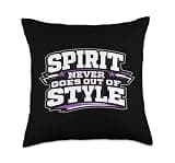 Spirit Never Goes Out of Style - Purple School Color Spirit Throw Pillow