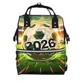 Pioyoku World Cup 2026 (7) Print Diaper Bag Backpack -Multifunction Travel Baby Diaper Bag,Baby Bags For Girls Boys