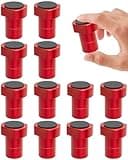TANYO 12-Pack 3/4" Bench Dogs, Aluminum Alloy Bench Dog Clamp with Non-Slip Pads, Workbench Dog Hole Accessories for Woodworking and MFT Tables (19mm/0.75inch)