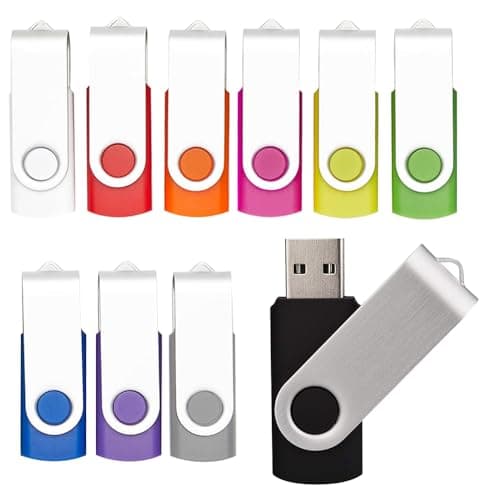 360° Swivel USB Flash Drive 100-Pack | Custom Logo High-Speed USB 2.0 | Bulk Corporate Memory Stick | Waterproof & Durable Storage (128MB,50 Pack)