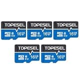 TOPESEL 16GB Micro SD Card 5 Pack Memory Cards with Adapter SDHC UHS-I Flash Memory Card Micro TF Card for Smartphone, Camera, Dash Cam(5Pack 16GB)