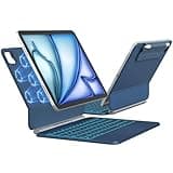 ZYNTHRALIX Keyboard Case for iPad Air 11-inch 2026 (M4/M3/M2) & iPad Pro 11 inch (4/3/2/1 Gen), Magic-Style Keyboard for iPad Air 5/4th, 11-Color Backlit, Smart Trackpad with Pencil Buckle, Navy Blue