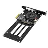 SFF-8639 U.2 PCIe Adapter Card with Active Cooling Fan, PCIe NVMe SSD Converter for Desktop Computer Workstation Server Storage Setup Internal Storage Expansion Workstation Server Ssd Card Data