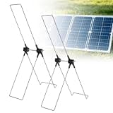 GBACHOOSE 2 Pack Solar Panel Stand Portable Stainless Steel Rack for Foldable Panels Solar Panel Bracket for RV Camping Balcony No Fixed Installation