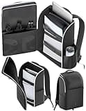 LVVIL Backpack for PS5/ Slim/ Pro Console, Full Protection PS5 Carrying Case Travel Bag, Large Capacity PS 5 Storage Bag for Dual Controllers, PS Portal, Laptop, Game Cards, Sony PSP Accessory Kits