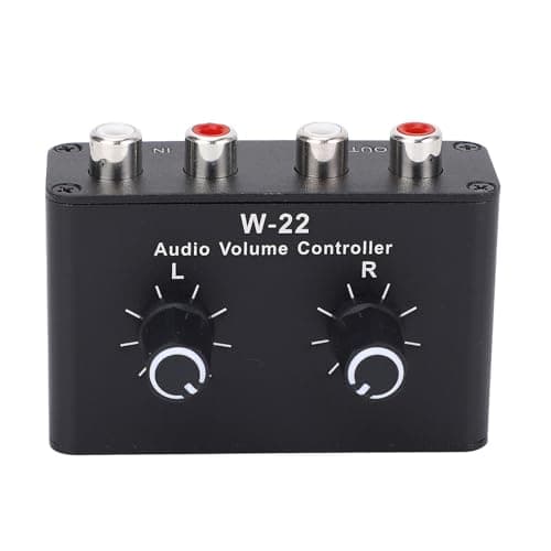 3.5mm Volume Control Knob, Sound Selector Line Attenuator Box for CD Player, Mixer, Amp