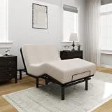 FLEXISPOT Twin XL Adjustable Bed Frame Base,Segmented Design,Easy Assemble, Oxford Fabric Bedspread,Wired Remote,Whisper Quiet Durable Motor,Mattress Holder, No Box Spring.