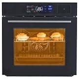 JustSmart Superior 24" Built-in Electric Single Wall Oven - 2.5 Cu.Ft Capacity - 3000W - Air Fry, Convection - 8 Cooking Modes - 108 Smart Menus - LED Touch Control - ETL Certified - Stainless Steel -