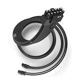 Sirlyr Corsair 12vhpwr Cable,12+4 Pin to Dual 8 Pin PSU Cables 600W PCIE 5.0 - Male to Male for RTX 4090Ti 4080 4080Ti 3090Ti GPU Compatible with Type-4 Power Supply,Nylon Sleeving Black