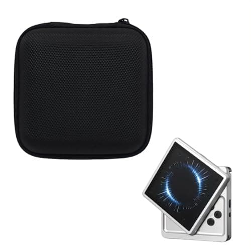 Tuvzylory Storage Bag Compatible with Anbernic RG Rotate, Waterproof Shockproof Carrying Case with Mesh Pocket (Zipper Closure Case)