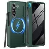 VEGO Magnetic Phone Case for Z Fold 5, with Privacy Screen Protector,Green