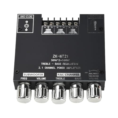MT21 2.1 Channel 5.0 Digital Audio Amplifier Board 100W+50W+50W Subwoofer Stereo Sound Amplifier Bass AMP Module AUX(Type B)