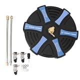 High Pressure Power Surface Cleaner 3600PSI Stainless Steel Power Washer with 16 Inch Circular Cleaning Deck for Garden and Pavement