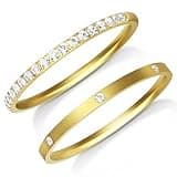 ZOOROO 2-Pack 14K Gold Plated Stacking Rings for Oura Ring 5/Oura Ring Gen 4/Oura Ring Gen 3, Cubic Zirconia Simulated Diamond Stackable Bands for Women