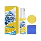 Effective Car Interior Cleaner, Multi-use Stain Remover for Leather Seats, Carpet & Upholstery, Comes with Microfiber Towel and Sponge