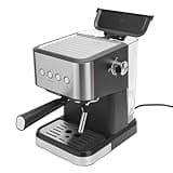 Halearo 20 Bar Semi Automatic Compact Coffee Machine with Milk Frother for Home or Office Stainless Steel Stylish Design (US Plug 110V)