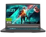 msi 15.6" Thin A15 Gaming Laptop, 8GB DDR5, 512GB SSD, Full HD Display, NVIDIA GeForce RTX 4050, AMD Ryzen 5 7535HS, Wi-Fi 6, Backlit Keyboard, Webcam, Bluetooth, Windows 11, Black