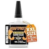 3D Printer Superglue Gel for PLA, ABS, PETG, TPU & Nylon – 1.76 oz XXL – No-Drip, Extra Strong & Waterproof – Precision Tip for Repairs, Supports & Vertical Surfaces