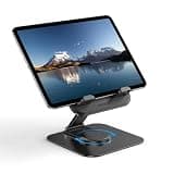 OMOTON TA04 Ultra-Slim Tablet Stand for iPad, Swivel Phone Holder for Desk