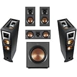 Klipsch Reference R-26FA 5.1 Home Theater Pack, Brushed Black Polymer Veneer