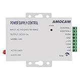 AMOCAM K80 Power Supply Control, AC 110-240V to DC 12V Power Supply for Door Access Control System, Video Doorbell, Electric Strike Lock, Bolt Lock, Magnetic Lock, Power Supply Controller