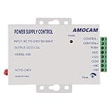 AMOCAM K80 Power Supply Control, AC 110-240V to DC 12V Power Supply for Door Access Control System, Video Doorbell, Electric Strike Lock, Bolt Lock, Magnetic Lock, Power Supply Controller