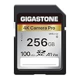 【5-Years Data Recovery】GIGASTONE 256GB SD Card, 4K Camera Pro, UHS-I A1 V30 SDXC Memory Card 4K UHD Video Compatible with Digital Camera, with 1 Mini Case