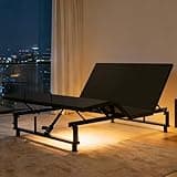 JOUUQZ Adjustable Bed Frame Queen with Wireless Remote, Head and Foot Incline, Zero Gravity, 4 USB Ports and Under-Bed Nightlights, Steel Construction, Antique Black
