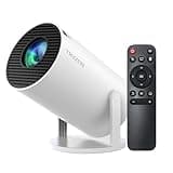 Mini Projector with WiFi 6 and Bluetooth 5.2, Built-in App Smart Portable Projector Support 4K 1080P FHD, 180° Rotatable, AutoKeystone, Android 11, Compatible with HDM/USB/Phone/Laptop