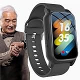 Mothdust Elderly Smart Watch with Fall Detection, GPS Tracker SOS Emergency Button Bracelet for Seniors, Personal Safety Alarm for Dementia and Alzheimer Patients Tracking Device(Black)