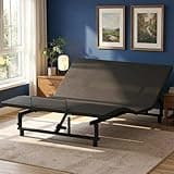 Adjustable Bed Base Queen Size with Zero Gravity & Anti-Snore, Electric Bed Frame with Head & Foot Incline, Quiet Motor, Wireless Remote, Heavy Duty Metal Frame, Easy Assembly