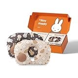 MIPOW x Miffy 2 Pack Travel Pillow Inflatable, Adjustable Neck Air Pillow for Flying, Blow Up Traveling Accessories, Lightweight Neck Support for Airplane Flight, (Light Beige+Dark Coffee Color)
