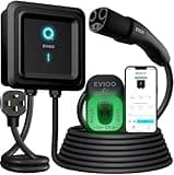 EVIQO NACS Charger for Tesla 40 Amp 240V Plug-in Level 2 EV Charger w NEMA 14-50 Plug, Wall EV Charger Level 2, 25ft Cable, WiFi (2.4 GHz) Smart App Weatherproof Outdoor (IP66,NEMA 4) UL ETL Certified