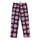 Marvel Captain America Shield Men's Sleep Pants With Tapered Legs And Pockets-XL