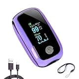 Rechargeable Finger Pulse Oximeter with Respiration Rate, Accurate Blood Oxygen Saturation SpO₂ PR PI Monitor, Portable Fingertip O2 Meter with TFT Display, USB-C Rechargeable Oxygen Monitor