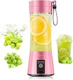 Portable Blender Personal Size Blender - 12 Oz Travel Cup Make Shakes and Smoothies, Cordless & USB Rechargeable, Freshly Squeezed in Picnic/Sports/Office