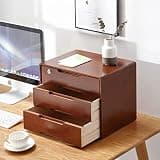 YXEDPBF Rustic Solid Wood Desktop File Cabinet with Lock for Office and Homeschool nization (One Color 3 Drawer)