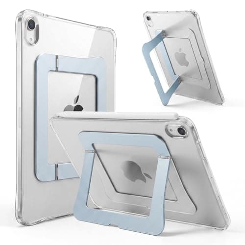 Dwopar Kickstand Case for iPad mini 7 A17 Pro, Slim Protective Clear Cover for iPad mini 7th/6th Generation 8.3 Inch 2024/2021, Sturdy Adjustable Multi-Angle Stand, Blue