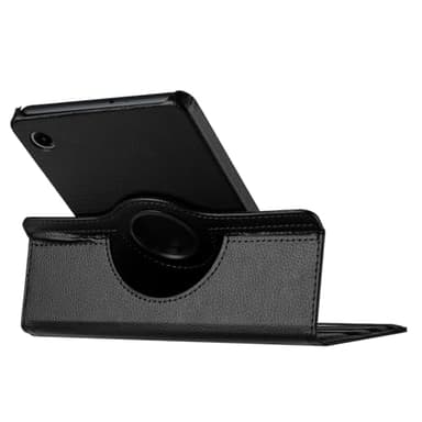 PU Leather Protective Cover, 360-Degree Rotating Case for Samsung Galaxy Tab A9 (Black)