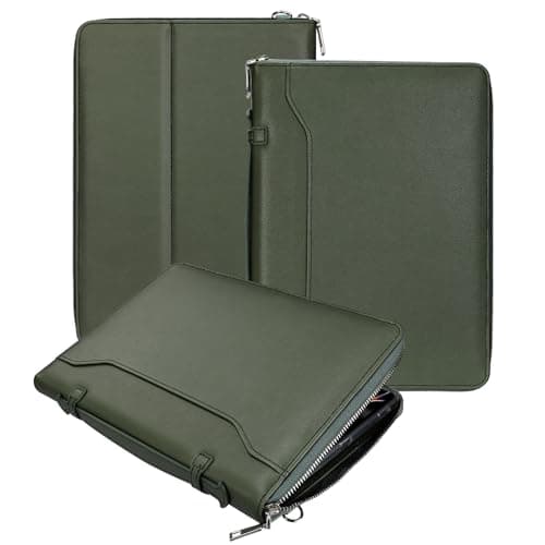 E NET-CASE Case for Samsung Galaxy Tab S10 Lite / S10 FE / S9 FE 10.9-Inch / S9 11-Inch, Zipper Bag,Clear Back Case/Hand Strap/Shoulder Strap/S-Pen Holder/Stand Cover,Brown (Green)